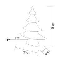 Home KAD45 fém fenyő dekoráció, 160db melegfehér micro LED, 5 m tápvezeték, adapteres tápellátás, beltéri kivitel