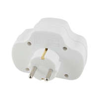 Home NVK 3/WH hálózati elosztó, kapcsolós 3 aljzat ( 1 földelt + 2 euró ), 250 V ~/ 50 Hz / 16 A / 3500 W