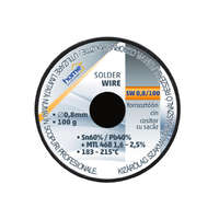 Home SW 0,8/100 forrasztóón, 0,8mm, 100g, európai gyártótól származó kiváló minőségű forrasztóón, összetétel: SN/PB: 60/40%, gyanta: 2,0%