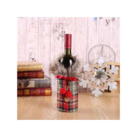  Karácsonyi palack ruha Piros kocka mintás