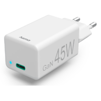 HAMA HAMA FIC Univerzális hálózati adapter 5-20V, max 45W, USB Type-C, fehér (201653)