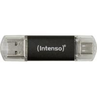 INTENSO INTENSO Twist Line Pendrive, USB 3.2, USB-A / USB Type-C, fekete, 32 GB (3539480)
