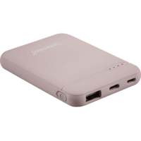 INTENSO INTENSO XS5000 powerbank, 5000 mAh, 5v, 2,1A, USB-A és USB Type-C, rózsaszín (7313523)