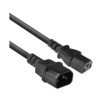 ACT ACT Hálózati hosszabbító kábel, C13 - C14, max. 230V - 10A, 1,8 méter, fekete (AC3315)