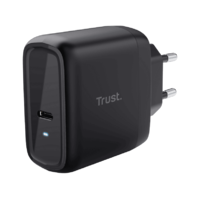 TRUST TRUST Maxo 65W USB Type-C hálózati töltő, 2 méter Type-C kábel, fekete (24817)
