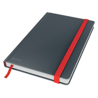 LEITZ LEITZ COSY Soft touch jegyzetfüzet (A5), bársony szürke, kockás, 80 lap (44540089)