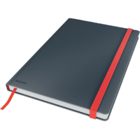 LEITZ LEITZ COSY Soft touch jegyzetfüzet (B5), bársony szürke, kockás, 80 lap (44820089)