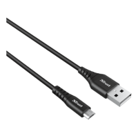 TRUST TRUST Ndura USB-microUSB adatkábel, 1 méter, fekete (23567)