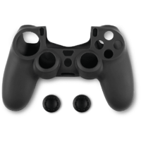 SPARTAN GEAR SPARTAN GEAR szilikon tok + hüvelykujj csúszásgátló PlayStation 4 kontrollerhez, fekete
