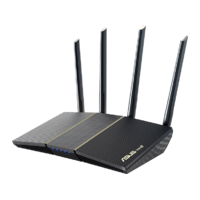 ASUS ASUS RT-AX57 AX3000 kétsávos Wi-Fi 6 router, gigabit LAN, fekete (90IG06Z0-MO3C00)