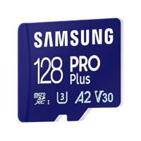 SAMSUNG SAMSUNG Pro Plus microSDXC memóriakártya + SD adapter, 128GB, Class10, V30, U3 (MB-MD128SA/EU)