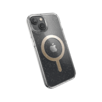 SPECK SPECK Presidio PERFECT CLEAR GLITTER + MS iPhone 14/13 tok, átlátszó, mintás, MagSafe (150063-9221)
