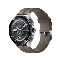 XIAOMI XIAOMI Watch 2 Pro - 4G LTE Silver Case with Brown Leather Strap okosóra, ezüst, barna (BHR7210GL)