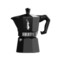 BIALETTI BIALETTI 9065 Moka Exclusive 3 adagos kotyogós kávéfőző, fekete