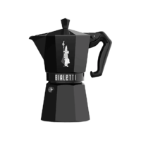 BIALETTI BIALETTI 9066 Moka Exclusive 6 adagos kotyogós kávéfőző, fekete