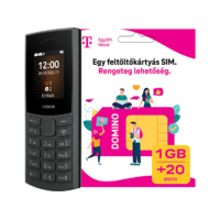 NOKIA NOKIA 105 4G (2023) DualSIM Sötétszürke Kártyafüggetlen Mobiltelefon + Telekom Domino kártya