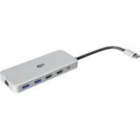 ISY ISY IAD 3000 USB 3.1 Type-C multiport adapter, 2xHDMI, Gigabit LAN, USB-C PD 100W, ezüst (2V225506)