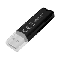 SAVIO SAVIO USB 2.0 SD/microSD/SDHC kártyaolvasó, fekete (AK-63)