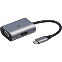 ISY ISY IAD-1017-1 USB 3.1 Type-C Multiport adapter, 1x 4K HDMI 2.0, 1x VGA (2V225515), szürke