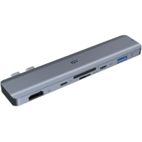 ISY ISY IAD-1021-1 Dual USB-C 3.1Multiport Adapter MacBook Pro notebookhoz, 2x USB-A, 1x HDMI, CR (2V225516), szürke