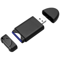 ISY ISY ICR-120 USB 2.0 SD/miniSD/microSD/SDHC kártyaolvasó (2V225535), fekete