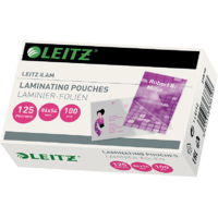 LEITZ LEITZ MINI iLam meleglamináló fólia, 54x86 mm, 125 mikron, 100db/csomag (33810)