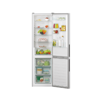 CANDY CANDY CCE3T620ES Alulfagyasztós kombinált hűtőszekrény, 377 liter, NoFrost, jégkockatartó, ezüst