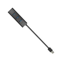 AXAGON AXAGON USB 3.0 mini 4 portos USB HUB, 30 cm kábel, fekete (HUE-S2B)