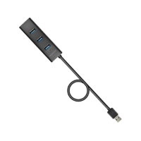 AXAGON AXAGON USB 3.0 mini 4 portos USB HUB, 120 cm kábel, fekete (HUE-S2BL)