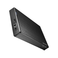 AXAGON AXAGON USB 3.2 Gen1 külső HDD/SSD alumínium ház, 3,5" SATA-II, USB-A, tápegység, fekete (EE35-XA3)