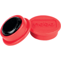 NOBO NOBO Fehértábla mágnes 8db, 20mm átmérő, piros (1901442)