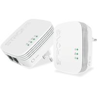 STRONG STRONG Powerline 600 Duo Wi-Fi N300 Mini adapter, 10/100 LAN, 1+1 db szett, fehér (POWERLWF600DUOMINI)