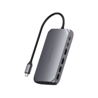 SATECHI SATECHI USB Type-C Multimedia Adapter M1, 2x4K HDMI 60Hz+30Hz, 2xUSB-C, 2xUSB-A 3.0, szürke (ST-UCM1HM)