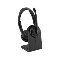 ISY ISY Office headset vezeték nélküli fejhallgató mikrofonnal, BT + USB, dokkoló, ENC, fekete (IHS-8200)