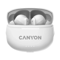 CANYON CANYON TWS-8 vezeték nélküli fülhallgató mikrofonnal, Bluetooth, ENC, fehér (CNS-TWS8W)