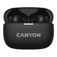 CANYON CANYON OnGo 10 vezeték nélküli TWS fülhallgató mikrofonnal, Bluetooth, ANC, fekete (CNS-TWS10B)