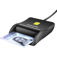 AXAGON AXAGON USB 2.0 külső Smart ID kártya olvasó, fekete, Smart Card (CRE-SM3N)