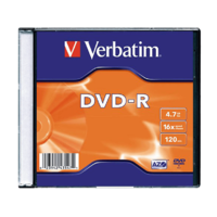 VERBATIM VERBATIM DVD-R lemez 4,7 GB 16x, vékony tok AZO