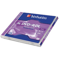 VERBATIM VERBATIM DVD+R Double Layer kétrétegű lemez, normál tokban