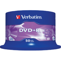 VERBATIM VERBATIM DVD+R lemez 4,7 GB 16x, 50db hengeren AZO