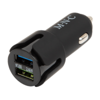 MNC MNC 54931BK Szivargyújtó adapter 2 x USB aljzattal, fekete