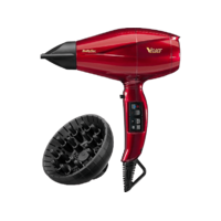 BABYLISS BABYLISS 6750DE Ionos Veloce Hajszárító, 2200W Digitális motor, 2 szűkítő és diffúzor, mélyvörös