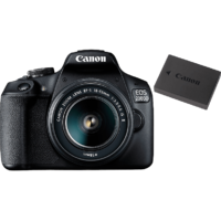 CANON CANON EOS 2000D DSLR fényképezőgép + 18-55 mm IS II + LP-E10 akkumulátor (2728C010)