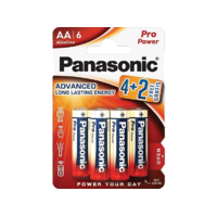 PANASONIC PANASONIC Pro Power AA ceruza 1.5V szupertartós alkáli elemcsomag 6db (LR6PPG/6BP 4+2F)