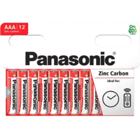 PANASONIC PANASONIC Red Zinc AAA mikro 1.5V cink-carbon tartós elem 12db (R03R/12HH)