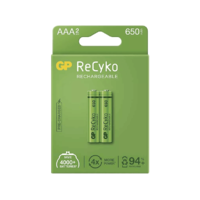 GP GP ReCyko NiMH Tölthető akkumulátor, HR03 (AAA) 650mAh, 2db, (B2116)