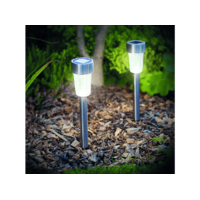 GARDEN OF EDEN GARDEN OF EDEN 11702A LED-es kültéri szolárlámpa, fém, hidegfehér, 30cm