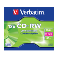 VERBATIM VERBATIM CD-RW újraírható lemez, 700 MB, 1 db (43148)