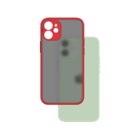 CASE AND PRO CASE AND PRO iPhone12 Mini műanyag tok, piros-fekete (MATT-IPH1254-RBK)