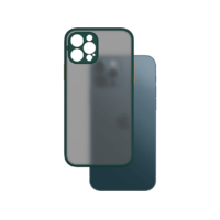 CASE AND PRO CASE AND PRO iPhone 12 Pro műanyag tok, zöld-narancs (MATT-IPH12P-GO)